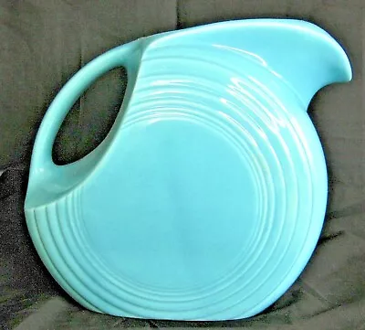 Original Vintage Fiesta Turquoise Blue Disc Water Jug / Pitcher • $75.61