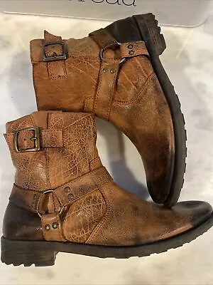 Bronx “Laying Low” Vintage Distressed Ankle Leather Boots Men’s Size 43/12 • $69