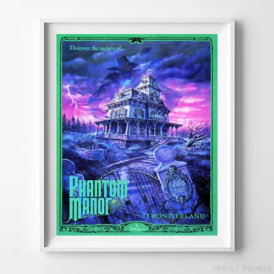 Vintage Disneyland Poster Phantom Manor Disney Wall Decor Print Gift UNFRAMED • $12.95