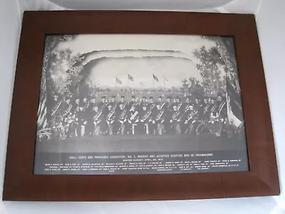 Antique Framed 1916 FREEMASONRY PHOTOGRAPH - Drill Corps San Francisco Masonic • $45