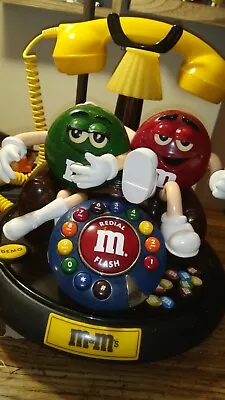 M&M's Corded Talking Animated Desk Telephone With Green & Red Sitting On A Sofa  • $27.95