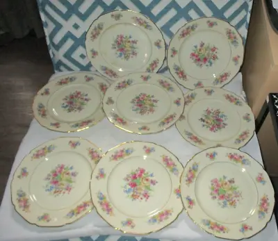 Lot Hc Selb Bavaria Heinrich Ivory Body Supreme Gold Rim Salad Plate Flower Rose • $75