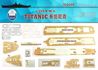 Shipyard 1/350 350048 Wood Deck RMS Titanic For Minicraft • $21.99