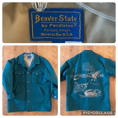 Pendleton Beaver State Coat Vintage Men’s XL Nature Print Western  • $355
