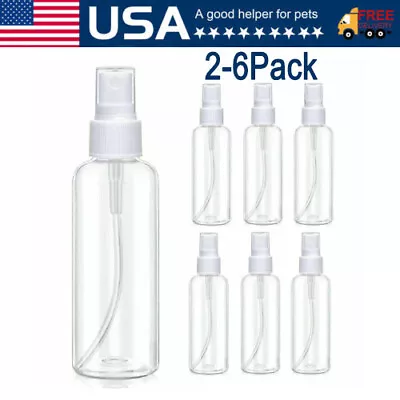 2-6Pack 30ml/60ml Travel Spray Bottle Plastic Transparent Perfume Empty Atomizer • $4.49