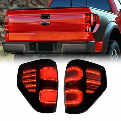 Smoked LED Tail Lights W/Bulb Rear Left+Right Lamp For 2009-2014 Ford F150 F-150 • $55