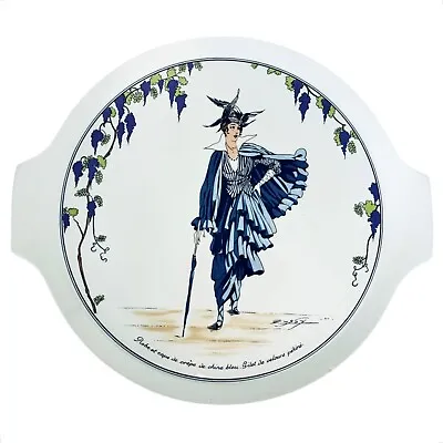 Villeroy & Boch DESIGN 1900 Vitro Porcelain 12 7/8 Handled Cake Plate SIGNED • $52.79