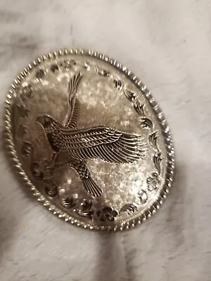 American Bald Eagle Silver Western Belt Buckle • $14