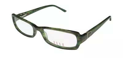 New Elle 13335 Eyewear Rectangular Womens Gn Green Full-rim 51-16-135 Plastic • $19.95