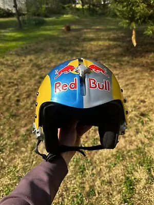 Red Bull Aviation Pilots Helmet No Visor Cracked - Displays Nicely Formula 1 • $250