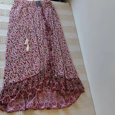 Marks And Spencer Size 10 Long Floral Wrap Maxi Skirt New With Tag • £5