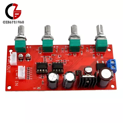 NE5532 Amplifier Board HIFI Stereo Bass Treble Volume Tone Control Preamplifier • $6.10