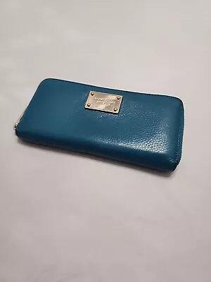 Michael Kors Wallet Large Zip Around Long Organizer Travel Turquoise Wallet • $25