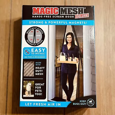 Magic Mesh Hands Free Magnetic Screen Door Deluxe 83 X 39 IN Black Mesh Curtain • $5.70