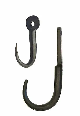 £1.60 • Buy Small & Tiny Black Wrought Iron Butcher's Meat Hooks - Rustic Game & Beam Hook