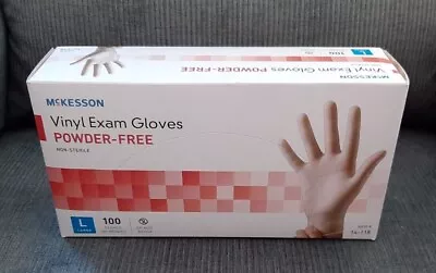 2 Boxes McKesson Vinyl Powder Free Gloves Size Large (Box Of 100) (14-118)  • $21.90