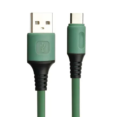 USB-C Cable Type C Lead Fast Charging Heavy Duty Phone Charger Data Sync Green • £1.99