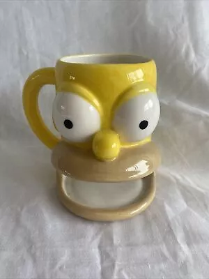 Homer Simpson Mug Coffee Biscuit Mouth Simpsons Cup 2004 • £7.99