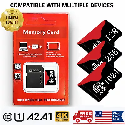 256GB 512GB Micro SD Card Memory Card TF Card With Free Adapter High Speed Lot • $2.99