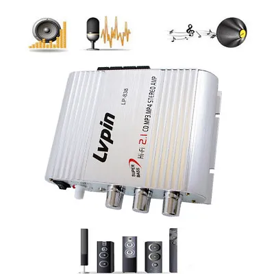 200W 12V Lvpin Mini Hi-Fi 2.1 Stereo Amplifier Radio MP3 For Car Motorcycle Home • $16.79