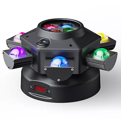 6 Arms LED Moving Head Strobe Effect Light DJ Party Disco Bar DMX Stage Lighting • $187.14