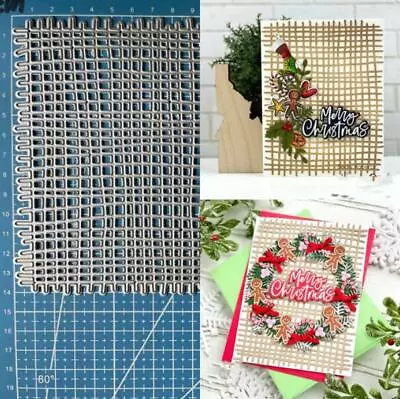 £5.27 • Buy Grid Background Metal Cutting Dies Scrapbooking Embossing Card Crafts Stencils