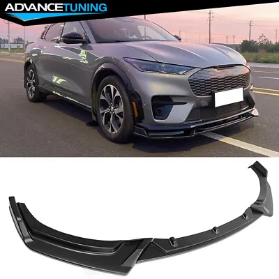 Fits 21-23 Ford Mustang Mach-E GT 3PCS Front Bumper Lip Splitter Matte Black PP • $49.99