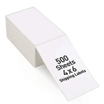 500 4x6 Fanfold Direct Thermal Shipping Labels For Zebra & Rollo Printers • $12.99