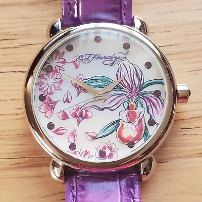 Ed Hardy Garden Purple Watch New With Tags • $55