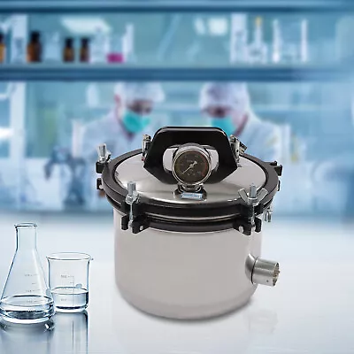 Autoclave Steam Sterilizer Dental Equipment Sterilization 8L Medical Sterilizer • $128.25