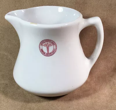 Vintage 4 1/2” Us Army Medical Corps Sterling Vitrified China Pitcher • $12