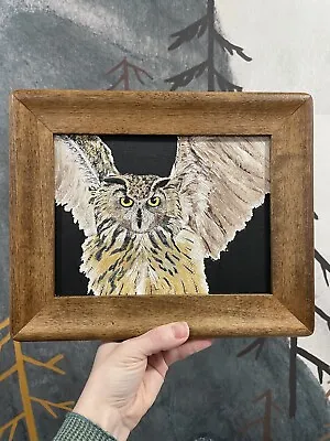 Original Framed Oil On Canvas Owl In Flight • £221.98