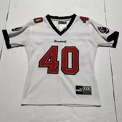 Vintage Mike Alstott #40 Jersey Womans XS Tampa Bay Buccaneers Reebok NFL White • $22