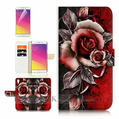 Rose TPU Phone Wallet Case Cover For New Optus X Start 2  - 31056 • $13.99