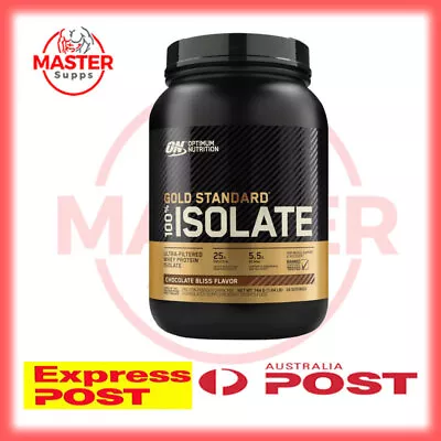 OPTIMUM NUTRITION GOLD STANDARD 100% ISOLATE  HYDROLYZED WHEY WPI Express Post  • $79.90