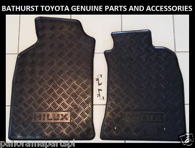 Toyota Hilux Rubber Floor Mats Front Pair 2/05-6/11 - New Genuine Accessory* • $36.66