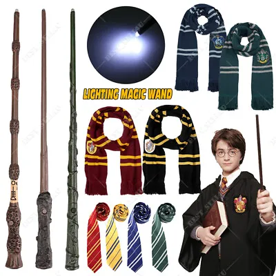 £4.99 • Buy Harry Potter Hogwarts Wizard Hermione LED Magic Wand Stick Scarf Tie Gifts Boxed