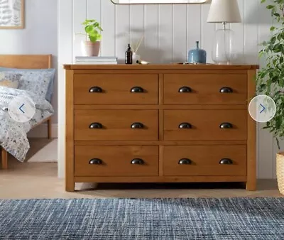 Habitat Kent 3+3 Drawer Chest - Oak. Collection Only From Telford Shropshire Tf2 • £100