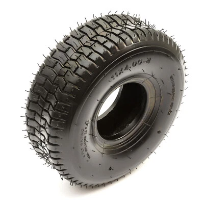£10.79 • Buy Tyre 11x4.00-4 4 Ply Chevron Turf Tread Fits 4  Inch Wheel Garden Lawn Tractor