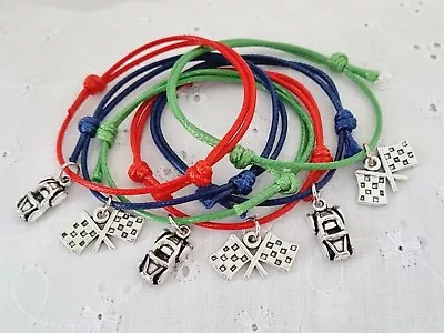 6 Racing Car Friendship Bracelets Go Kart Racing Party Bag Prizes • £2.59