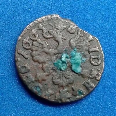 Poland Lithuania Solidus Szelag 1665 Copper Coin.  №14 • $6