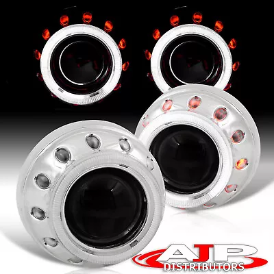 2.5  Projector Retrofit Dual Halo Ring Angel Eyes For Subaru Mitsubishi EVO STI • $54.99