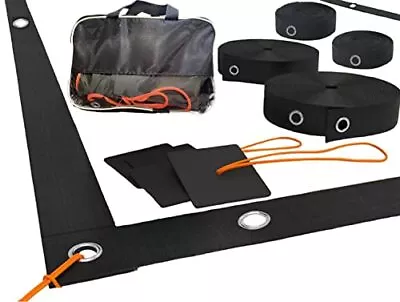  Heavy Duty Beach Volleyball Lines For Sand - Portable 2 Inch Webbing Set For  • $56.23