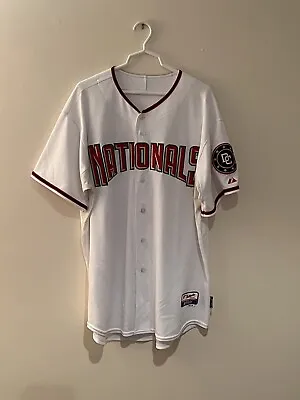 $69.99 • Buy Washington Nationals Authentic Baseball Jersey Sz 52 Majestic Sewn White VG Shp