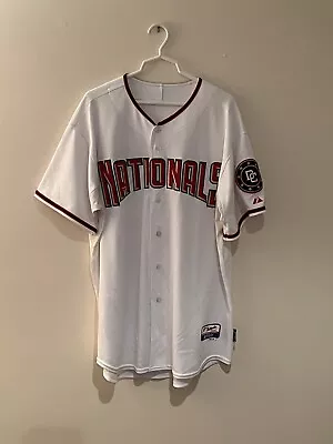 $69.99 • Buy Washington Nationals Authentic Baseball Jersey Sz 52 Majestic Sewn White VG Shp