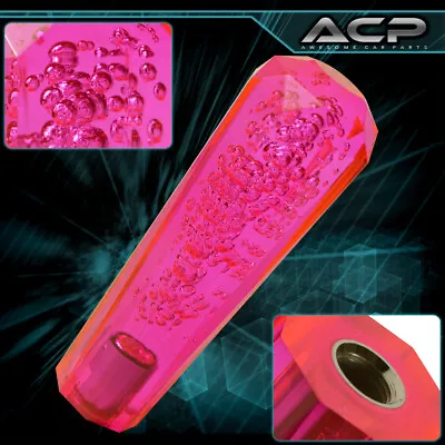 JDM Drift Universal 150mm 6  Long Extended Diamond Shift Knob MT Lever Neon Pink • $18.99