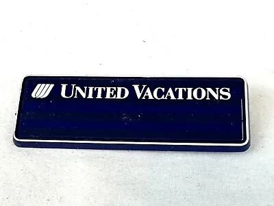 United Airlines - United Vacations Badge - Vintage • $4.99