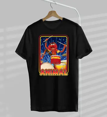 The Muppets Animal The Drummer Men T-shirt Black Short Sleeve All Sizes JJ3434 • $20.89