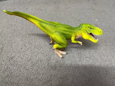 SCHLEICH T-REX ~ Green Dinosaur With Moveable Jaw . Tyrannosaurus 73527 2013 • £0.99