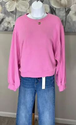 UGG W BROOK Balloon Sleeve Crewneck Sweatshirt SIZE S Soft Pink NWOT Authentic. • $49.98